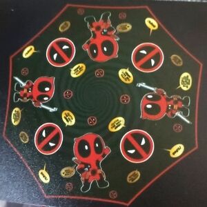 Marvel Deadpool 42" wide Push Button Bioworld Umbrella New NOS 2017